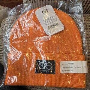 Queer Eye Beanie Hat Unisex‎ OS Orange Logo Patch Jonathan Antoni Bobby NWT